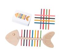 HEALSOPTHY Montessori de Madera Arcoíris para Clasificación de Colores Madera Juguete Educativo para Desarrollo Cognitivo y Coordinación Manual Infantil