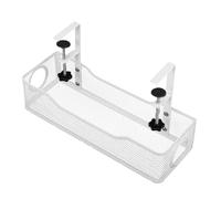 HEALSOPTHY Organizador de Cables Debajo Escritorio Soporte Metálico Ajustable sin Taladro para Gestión y Almacenamiento Oficina y Hogar Resistente y Fácil Instalación