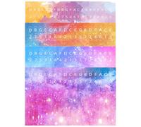 HEALSOPTHY Pegatinas para Teclas de Kalimba 17 Notas 4 Piezas de PVC Duradero Coloridas Estilos Noche Estrellada Acuarela Estrellas y Naranja Azul para Principiantes y Aprendizaje