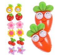 HEALSOPTHY Pendientes De Clip Para Niñas Adorables Diseño De Flores, 7 Pares Tamaño Mediano, Sin Perforación Ni Dolor, y Cómodos Para Uso Diario, Accesorios Infantiles Para Vestir y Regalar