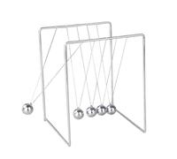 HEALSOPTHY Péndulo de Newton Cuadrado de Acero Inoxidable para Decoración de Escritorio y Experimento Dinámico Modelo Mediano para Oficina y Hogar