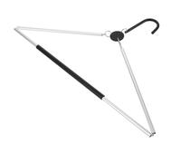 HEALSOPTHY Percha Metálica Plegable Compacta Negra, Ligera y Portátil, Resistente para Viajes y Armario, Adecuado para Camping y Uso Doméstico, Diseño Práctico Que Ahorra Espacio