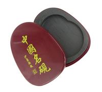 HEALSOPTHY Piedra de Tinta Tradicional para Caligrafía Tapa 7 Pulgadas Placa de Tinta para Pintar Pincel Herramienta de Pintura Caligráfica Portátil y Lisa para Estudiantes y Artistas