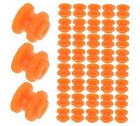 HEALSOPTHY Poleas De Plástico para Modelos Educativos, Kit De 50 Piezas Naranja 62a, Rueda De Polea para Bricolaje, Engranajes De Motor para Niños, Accesorios para Montaje y Experimentos Científicos