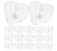 HEALSOPTHY Portavelas de Té Forma de Corazón Recipientes Plásticos Pequeños y Mechas para Hacer Velas Caseras Contenedores Duraderos y Reutilizables para Cera de Parafina Soja y Cera de