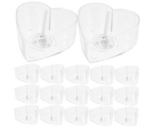 HEALSOPTHY Portavelas de Té Forma de Corazón Recipientes Plásticos Pequeños y Mechas para Hacer Velas Caseras Contenedores Duraderos y Reutilizables para Cera de Parafina Soja y Cera de