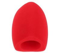 HEALSOPTHY Protector de Micrófono de Esponja Triangular Rojo, Cubierta Antiviento para Micrófono de Mano, Filtro Antipop para Grabación en Estudio y Uso al Aire Libre, Adaptable y Compacto