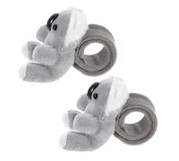 HEALSOPTHY Pulseras de de Peluche Diseño de Koala 2 Unidades Accesorio Temático para Fiestas Infantiles Recuerdos para Cumpleaños y Eventos de Animales