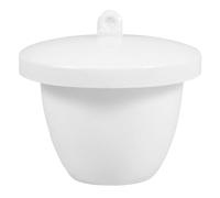 HEALSOPTHY Recipiente Resistente a Altas Temperaturas de Cerámica Blanco de 70 Ml con Tapa y Asa para Laboratorio y Aplicaciones Científicas
