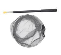 HEALSOPTHY Red Telescópica para Pesca y Captura de Insectos Red de Acero Inoxidable Mango Extensible Antideslizante Plegable Negra Actividades al Aire Libre y Jardín