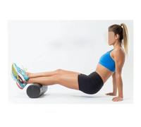 HEALSOPTHY Rodillo de Masaje Negro de Alta Densidad en Material Epp, Extra Firme para Liberar Puntos Gatillo Miofasciales en Rutinas de Fortalecimiento y Abdominales
