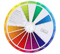 HEALSOPTHY Rueda de Colores, Carta de Colores Guia del Color para Mezclar y Aprender Papel, Uso en Arte de Uñas y Enseñanza de Relaciones Cromáticas