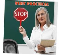 HEALSOPTHY Señal Stop con Mango para Aula Tablero de Votación Manual Herramienta Didáctica para Interacción y Participación Diseño y Profesional