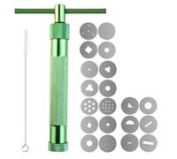 HEALSOPTHY Set De Para Modelado Con Extrusora De Arcilla Polimérica Portátil Incluye 20 Discos Redondos Extrusora Giratoria Y Cepillo De Limpieza Para Manualidades De Arcilla