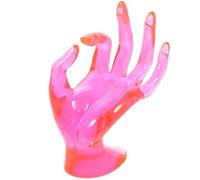 HEALSOPTHY Soporte para Joyas de Resina en Forma de Mano, Expositor Delicado para Anillos, Collares y Pulseras, Organizador Decorativo para Accesorios de Joyería, Color Plástico Rosa,