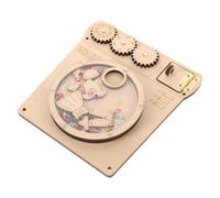 HEALSOPTHY Tablero de Actividades de Lavadora de Madera para Niños 36 Meses Lentejuelas, Accesorios DIY, Juguete Sensorial Educativo para Desarrollo Temprano y Juego Creativo Infantil