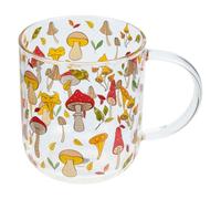 HEALSOPTHY Taza de Vidrio Diseño Creativo de Hongo, Segura para Bebidas Frías o Calientes, Asa Cómoda, Adecuado para Oficina y Hogar
