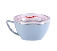 HEALSOPTHY Tazón de Acero Inoxidable con Asa y Tapa, Contenedor de Alimentos Resistente Corrosión, Fiambrera Térmica Redonda Adecuado para Sopa y Ensalada en Camping o Cocina Color Aleatorio
