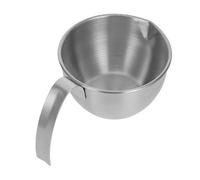 HEALSOPTHY Tazón de Acero Inoxidable Utensilio Multifuncional con Asa y Escala de 200ml para Batir Huevos y Preparar Salsas en Cocina y Repostería