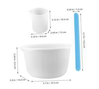 HEALSOPTHY Vasos Medidores de Silicona para Resina Incluye Tazas de Vaso Grande Palos Agitadores Azules Herramientas para Mezclar y Medir Epoxi Manualidades DIY Reutilizable