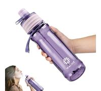 Healter 950ml Botella de Agua con Spray | Botella Bicicleta con Pulverizador | Reutilizable | Prueba de Fugas | Libre de BPA | para bicicletas Deporte Gimnasio Running(Púrpura)