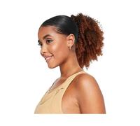 Health - Extensión de cola de caballo corta afro rizada con cordón para mujeres negras, cola de caballo sintética con clips, cuidado personal (rojo marrón)