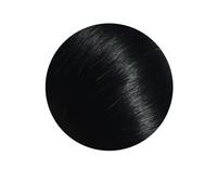 Health - Extensión de cola de caballo lacia tipo afro de 10 a 26 pulgadas con clip, extensiones de cabello humano liso Yaki para el cuidado personal (negro azabache, 12 pulgadas)
