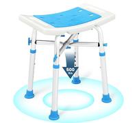 Health Line Massage Products Taburete de ducha resistente de 550 libras, asiento de baño sin herramientas, altura ajustable, banco de asiento acolchado para personas mayores, ancianos, discapacitados,