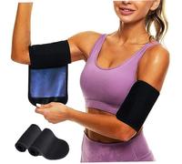 HEALTH_PERSONAL_CARE Recortadores de brazos para brazos flácidos 2 vendas de brazo de 9x16 pulgadas para flácidos con cinta de sujeción Manga de sauna de poliéster unisex que atrapa el cal.