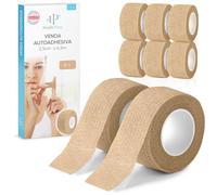 Health Press® Venda autoadhesiva para los dedos - 8 rollos beige (2,5 cm x 4,5 m) | Venda elástica para los dedos | Venda para los dedos resistente al polvo, la grasa y la suciedad