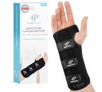 Health Press® Vendaje para túnel carpiano - 1 x muñequera para túnel carpiano con guías de metal - férula para el síndrome del túnel carpiano para apoyo, estabilización, inmovilización (M, derecha)