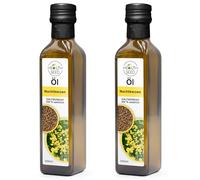 Health Seed® 2 x 500/1000 ml - Aceite de onagra sin filtrar - Botella de cristal prensado en frío - Fresco del fabricante