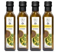 Health Seed® 4 x 500 ml / 2 litros - Aceite de onagra sin filtrar - Botella de cristal prensado en frío - Fresco del fabricante