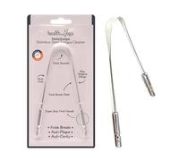 HealthAndYoga Surgical Grade Stainless Steel Tongue Cleaner Scraper | Bacteria Inhibiting, Non-synthetic Grip | Sterilizable by SoulGenie by SoulGenie