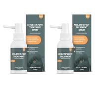 Healthcare By Amazon Spray para el tratamiento del pie de atleta, 50ml (Paquete de 2) (Anteriormente Amazon Basic Care) - El embalaje puede variar