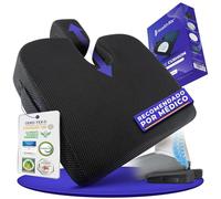 Healthfix Cojín de asiento de cuña - Silla ortopédica de espuma viscoelástica y cojín de coche | Cuña ergonómica para asiento de oficina, conducción y hogar | Mejora la postura y alivia el dolor de