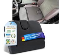 Healthfix Cojín de cuña para coche, ergonómico, ortopédico, antideslizante y lavable, espuma viscoelástica, dureza media, 70-95 kg