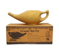 HealthGoodsEU Patrón de cerámica olla Neti para administración nasal de limpieza de la peca