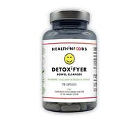 Healthinfoods | Detoxifyer | Detox Quemagrasas | Ruibarbo, Cáscara Sagrada y Ginseng | Depurativo y Eliminador de Toxinas | Digestivo | Termogénico | Adelgazante y Purificante | Vegano | 75 Cápsulas