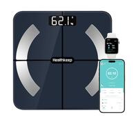 Healthkeep Balance Báscula Persona de Alta Precisión Balance Impedancia Bluetooth Balanza Conectada con App 13 Métricas de Salud para Andriod e iOS Max 180kg/400lb/28st - Azul