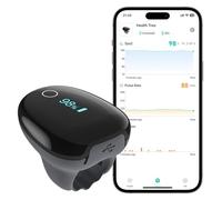 HealthTree O2Ring Pulsioximetro Bluetooth, Oximetro de Dedo Recargable
