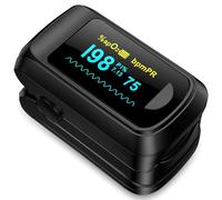 HealthTree Oximetro dedo, pulsioximetro de dedo, Saturador oxigeno dedo, Mit OLED-Display, Halsband und 2 AAA-Batterien