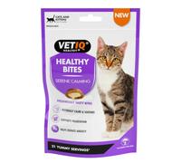 Healthy Bites Serene Calming Cat Treats - Tranquilizante natural para gatos - VetIQ - Cantidad: 65 g