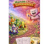 Healthy Food Coloring Book for Kids Ages 3-8: Fruits & Veggie Superheroes vs Sugar Villain | Fun Activity Book with Healthy Hero Diploma
