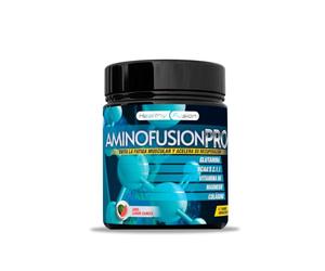 Healthy Fusion Aminofusion PRO | BCAAs + Glutamina + Vitamina B6 | BCAA 100% puros | Para deportistas | Aumenta tu masa muscular | Retrasa la fatiga y acelera la recuperación | Sabor Sandía | 30 dosis