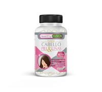 Healthy Fusion Eviox Cabello, Piel & Uñas | Biotina, Paba, Colágeno, Ácido Hialurónico, Calcio | Crecimiento y anticaída cabello | Hidrata la piel y fortalece las uñas | Tratamiento 3 meses | 90 Cáps