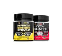 Healthy Fusion Pack Creatina Monohidrato Micronizad PreWorkout 300g Sandía | Sandía | Beta-Alanina, Taurina y Cafeína | Fuerza, Energía, Alta Solubilidad, Rendimiento Físico