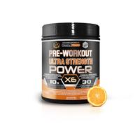 Healthy Fusion Pre-Workout | Energía explosiva, fuerza y resistencia | Creatina, Beta-Alanina, Taurina y Cafeína | Máximo Rendimiento y elimina la fatiga | Sin estimulantes químicos | 300g Naranja