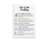 Healthy Habits & Positive Mindset Poster, Educational Chart for Emotional Well-being, Classroom, Office or Home Wall Decor(Unframed,16x24inch(40x60cm))