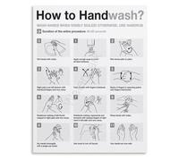Healthy Habits Poster Hand Washing Frequency Guide Public Restroom Wall-Art